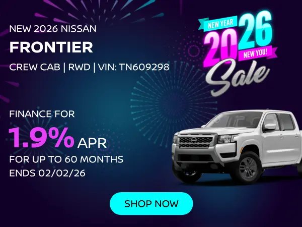 Finance a new 2026 Nissan Frontier for 1.9% for 60 months