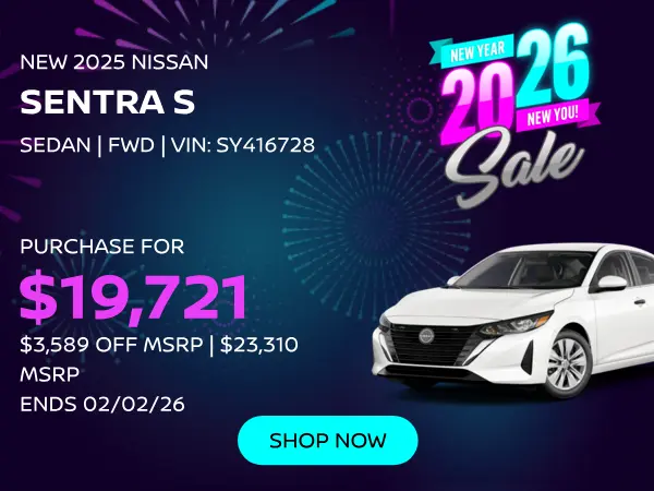 Purchase a new 2025 Nissan Sentra S for $19,721