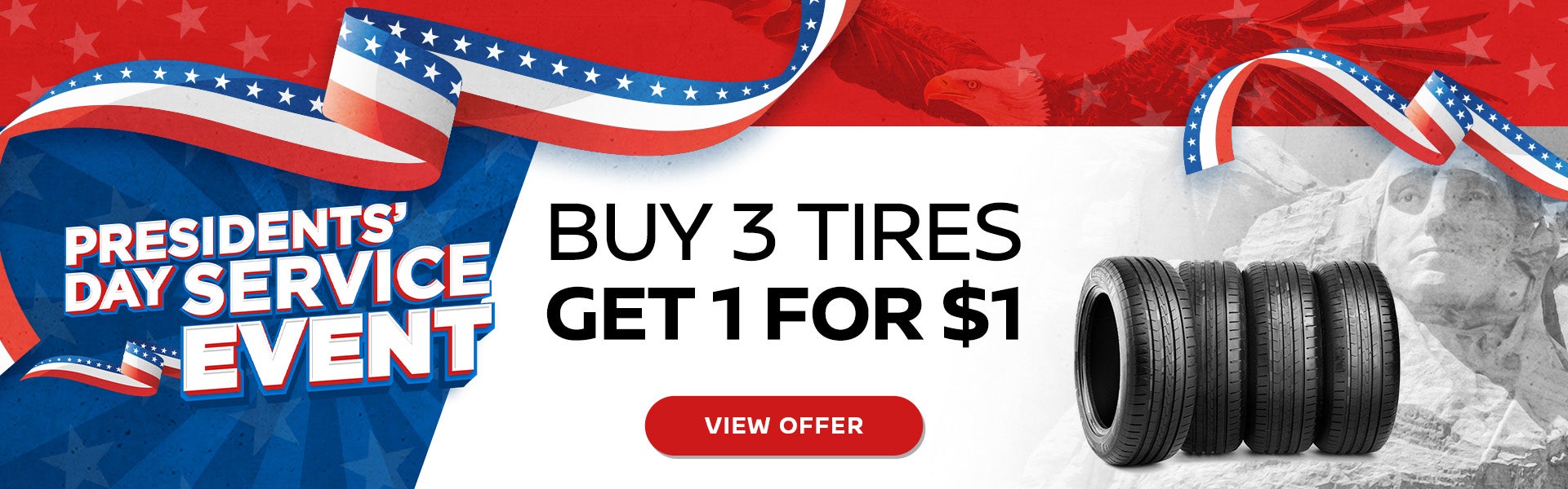 Buy 3 Tires, Get 1 for $1